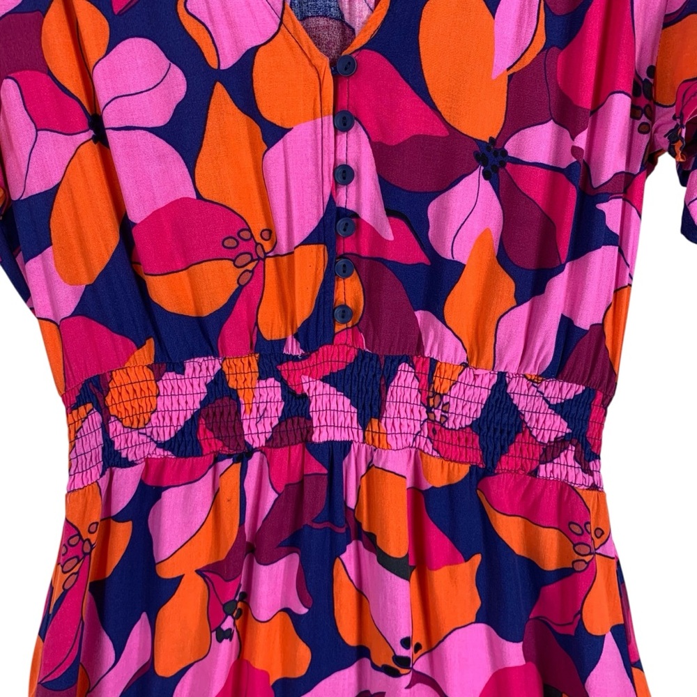 ABEL THE LABEL Vibrant Pink and Orange Women's Dress size small - Picture 8 of 16